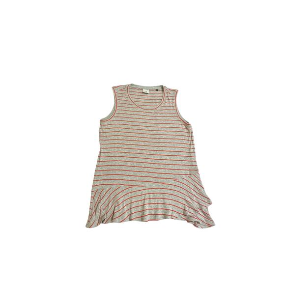 Cabi Gray & Red Striped Flowy Tank Top - Size S - Picture 4 of 11